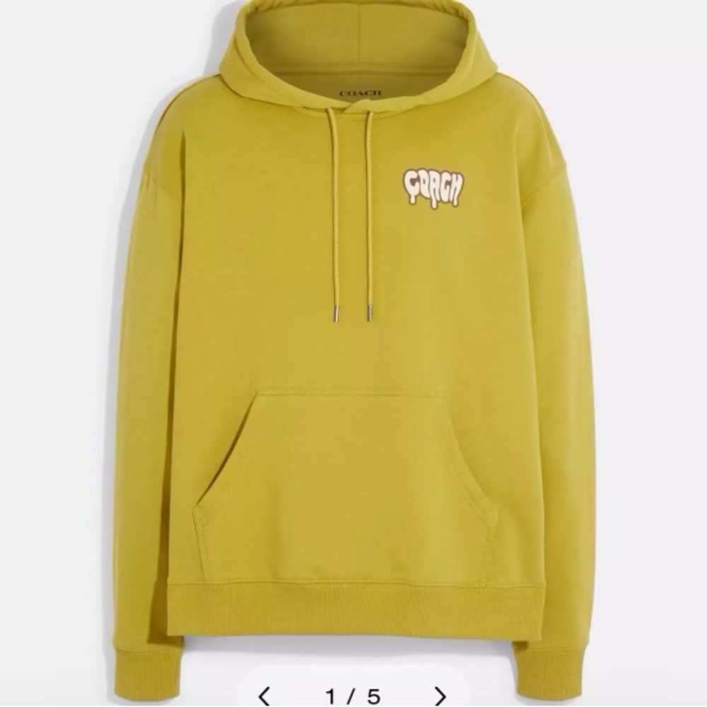 Coach Yellow Sweatshirt Hoodie Relaxed Fit